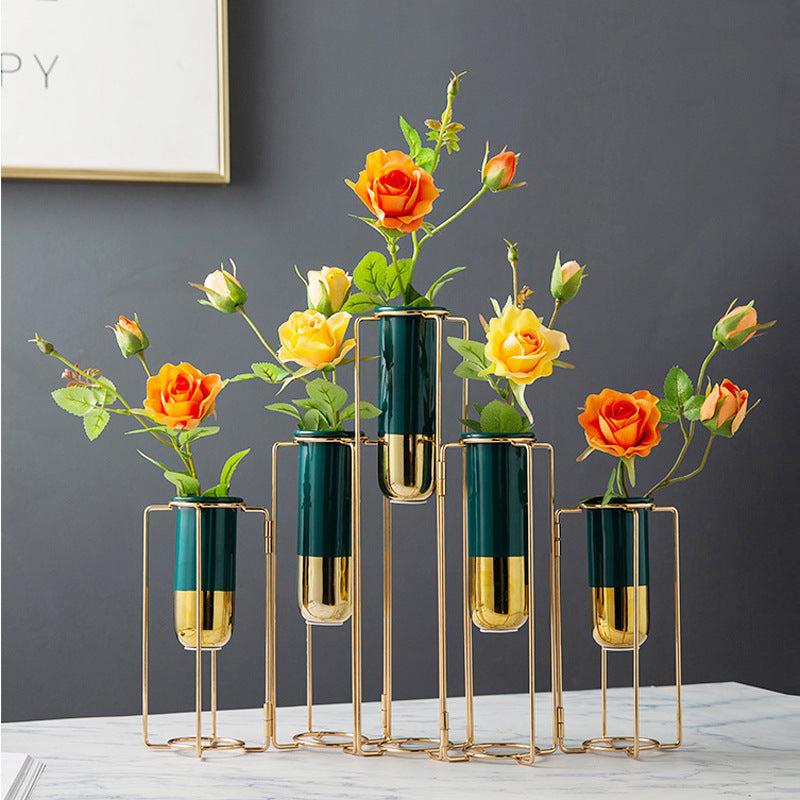 Test Tube Ceramic Vase Transparent