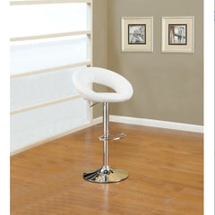 White Faux Leather Stool